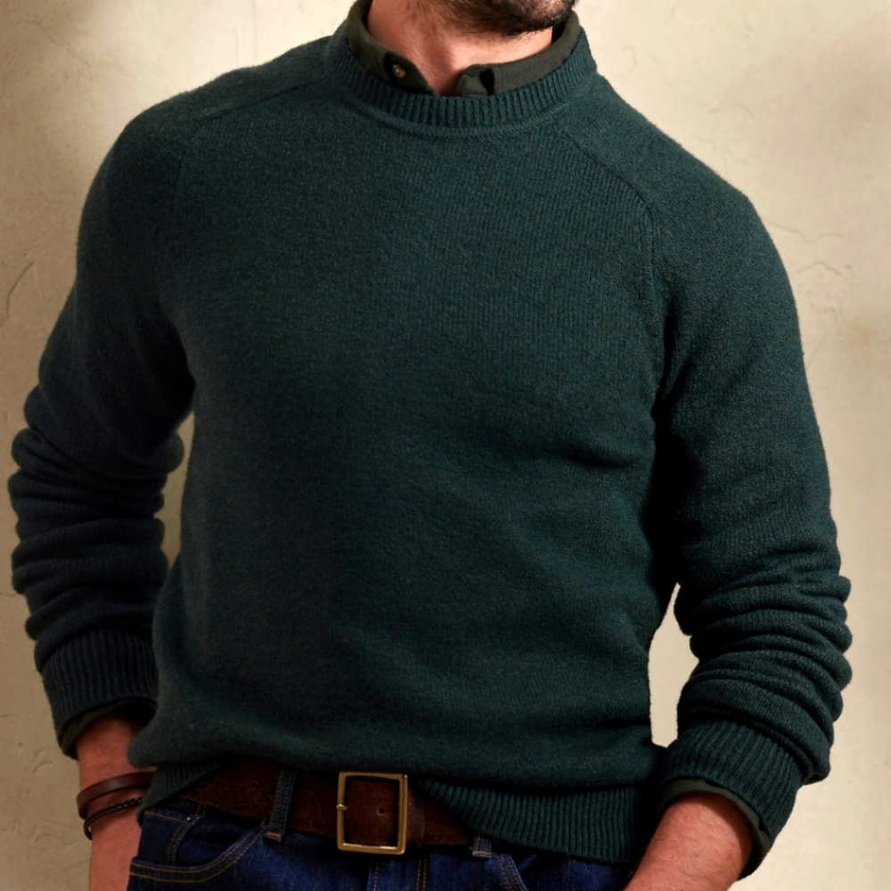Banana Republic Italian Merino Yarn By BaruffaSize L Forest Green Sweater